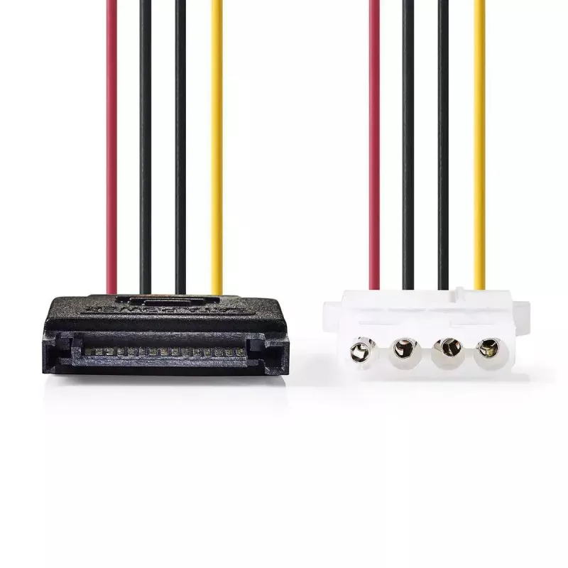 Nedis CCGP73520VA015 internes Stromkabel 0,15 m 2 x SATA 15-polig Molex 4-polig