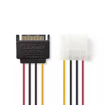 Nedis CCGP73520VA015 internes Stromkabel 0,15 m 2 x SATA 15-polig Molex 4-polig