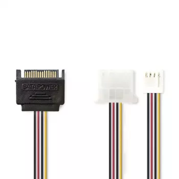 Nedis CCGP73550VA015 internes Stromkabel 0,15 m SATA 15-polig Stecker