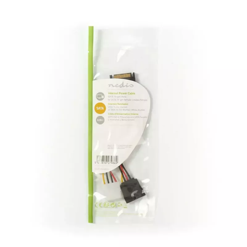 Nedis CCGP73555VA015 internes Stromkabel 0,15 m SATA 15-polig Molex