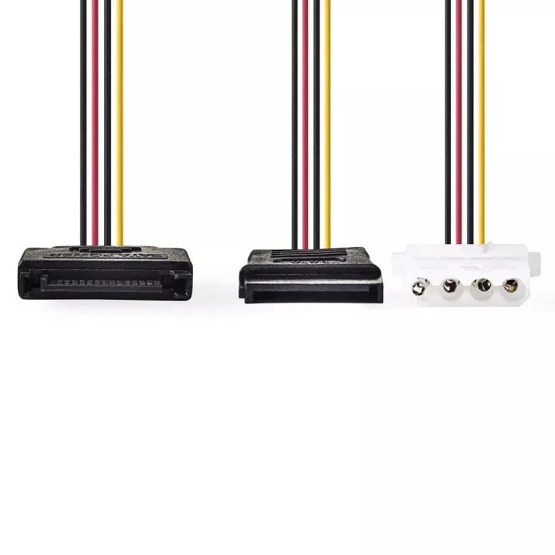 Nedis CCGP73555VA015 internes Stromkabel 0,15 m SATA 15-polig Molex
