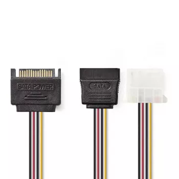 Nedis CCGP73555VA015 internes Stromkabel 0,15 m SATA 15-polig Molex