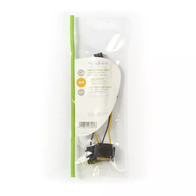 Internes Stromkabel Nedis CCGP74205VA015 0,15 m 2 x SATA 15-Pin PCI-E 6-Pin