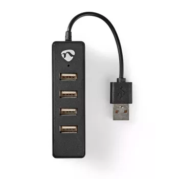 USB Hub Nedis UHUBU2420BK USB 2.0 480 Mbit/s Schwarz