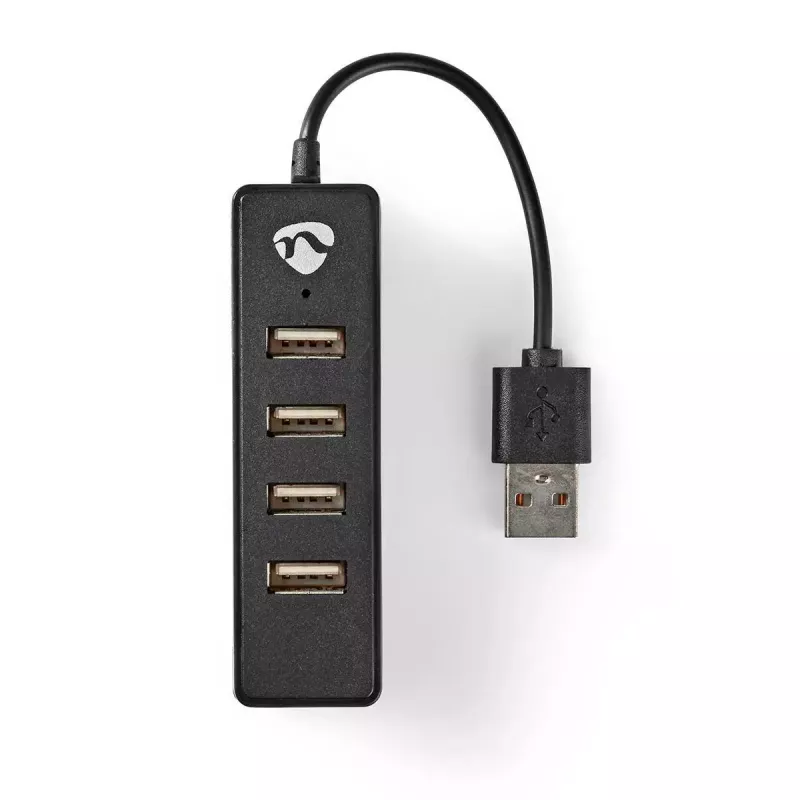 USB Hub Nedis UHUBU2420BK USB 2.0 480 Mbit/s Schwarz