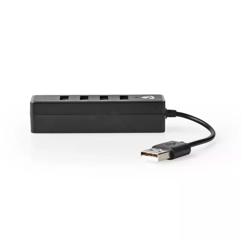 USB Hub Nedis UHUBU2420BK USB 2.0 480 Mbit/s Schwarz