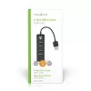 USB Hub Nedis UHUBU2420BK USB 2.0 480 Mbit/s Schwarz