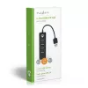 USB Hub Nedis UHUBU2420BK USB 2.0 480 Mbit/s Schwarz