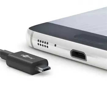 Goobay Micro-USB-Netzteil 15 W Ladegerät für Innenräume 3 A 1,5 m Schwarz