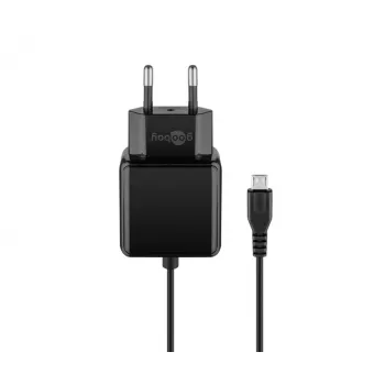 Goobay Micro-USB-Netzteil 15 W Ladegerät für Innenräume 3 A 1,5 m Schwarz