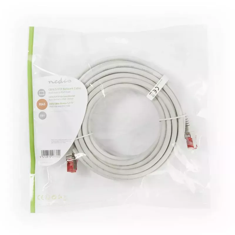 Netzwerkkabel Nedis CCGP85221GY75 7,5 m Cat6 SF/UTP