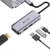 Laptop Dock HYPER HD41-GL USB 2.0 Type-C Schwarz Grau