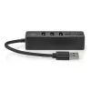 USB-Hub Nedis CCGB61250BK01 USB 3.2 Gen 1 Type-A 5000 Mbit/s Schwarz