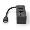Laptop-Dock Nedis CCGB64250BK01 Kabelgebunden USB Type-C Schwarz 5 Gbit/s