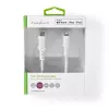 Lightning-Kabel Nedis CCGW39650WT10 1m Weiß USB C
