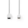 Lightning-Kabel Nedis CCGW39650WT10 1m Weiß USB C