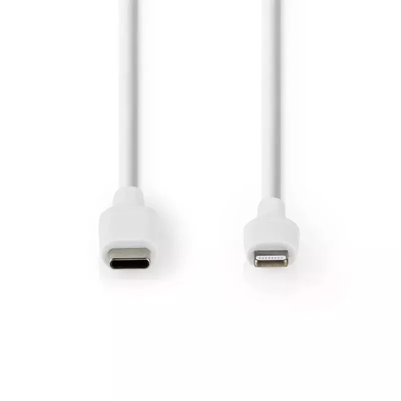 Lightning-Kabel Nedis CCGW39650WT10 1m Weiß USB C