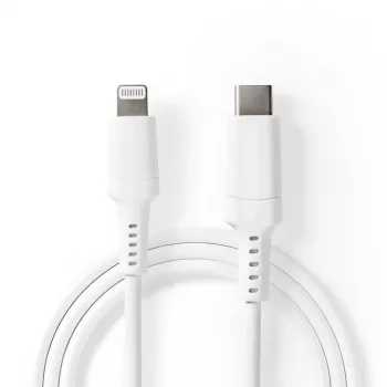 Lightning-Kabel Nedis CCGW39650WT10 1m Weiß USB C