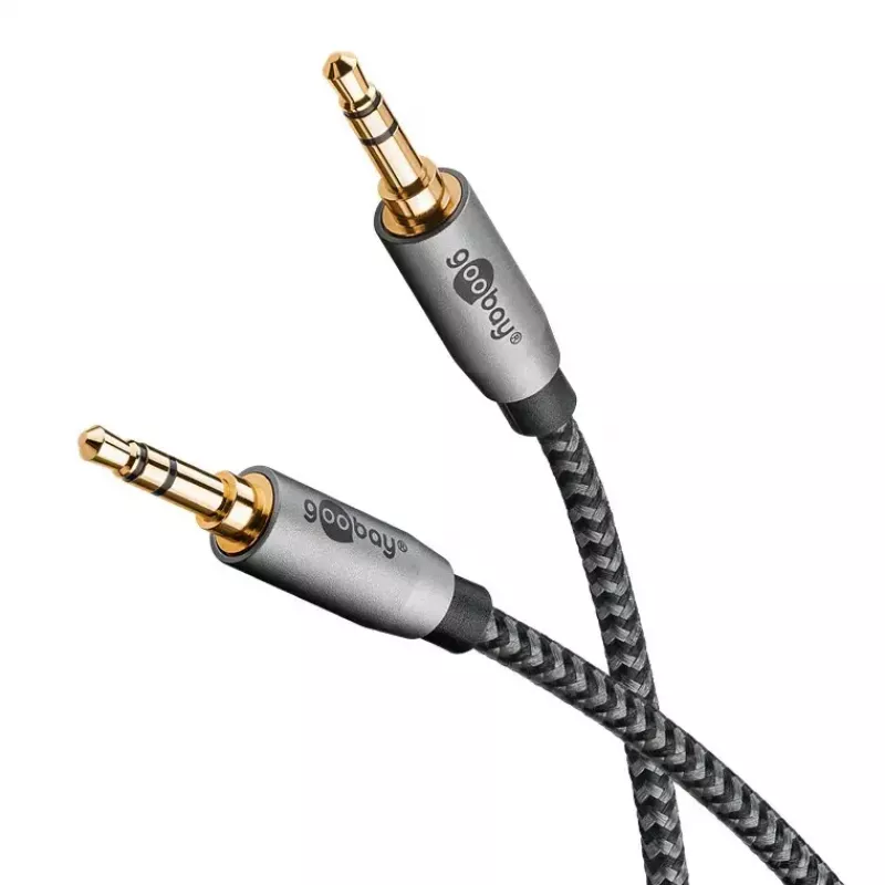 Audiokabel WENTRONIC Goobay 65275 — 3 m, 3,5 mm TRS Stecker–Stecker, vergoldete Kontakte, magnetisch geschirmt