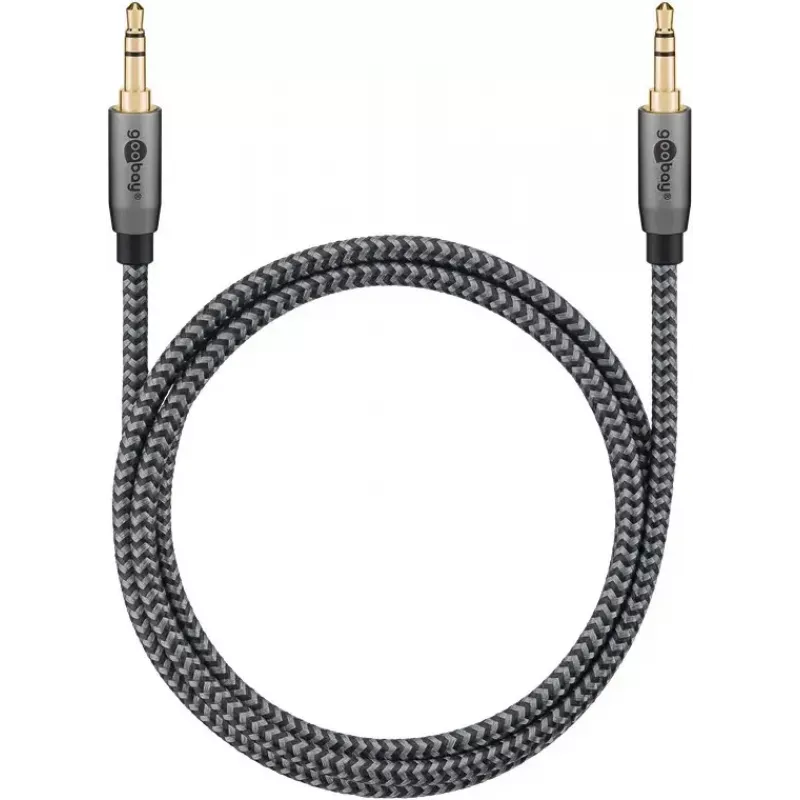 Audiokabel WENTRONIC Goobay 65275 — 3 m, 3,5 mm TRS Stecker–Stecker, vergoldete Kontakte, magnetisch geschirmt