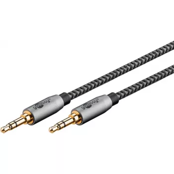 Audiokabel WENTRONIC Goobay 65275 — 3 m, 3,5 mm TRS Stecker–Stecker, vergoldete Kontakte, magnetisch geschirmt