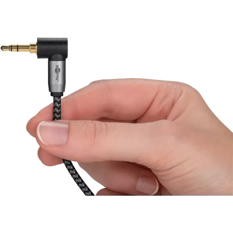 Audiokabel Goobay (WENTRONIC) 3,5 mm Klinke – 3,5 mm Klinke, 3 m, Kupfer, vergoldete Kontakte, magnetisch geschirmt
