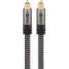 Audiokabel Goobay (WENTRONIC) 65306 — 3 m TOSLINK Stecker-auf-Stecker, Kupfer, vergoldete Kontakte, Schwarz/Silber