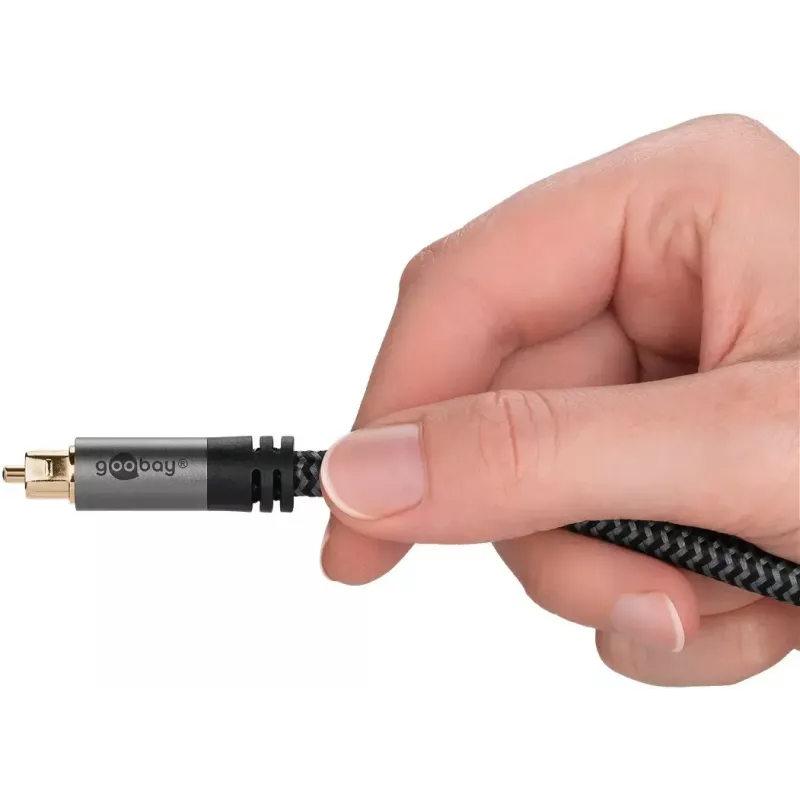 Audiokabel Goobay (WENTRONIC) 65306 — 3 m TOSLINK Stecker-auf-Stecker, Kupfer, vergoldete Kontakte, Schwarz/Silber