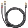 RCA-Audiokabel WENTRONIC Goobay 65302 — 2xRCA auf RCA, 5 m, Kupfer, vergoldete Kontakte, magnetisch geschirmt