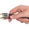 RCA-Audiokabel WENTRONIC Goobay 65302 — 2xRCA auf RCA, 5 m, Kupfer, vergoldete Kontakte, magnetisch geschirmt