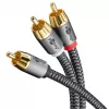 RCA-Audiokabel WENTRONIC Goobay 65302 — 2xRCA auf RCA, 5 m, Kupfer, vergoldete Kontakte, magnetisch geschirmt