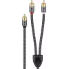RCA-Audiokabel WENTRONIC Goobay 65302 — 2xRCA auf RCA, 5 m, Kupfer, vergoldete Kontakte, magnetisch geschirmt