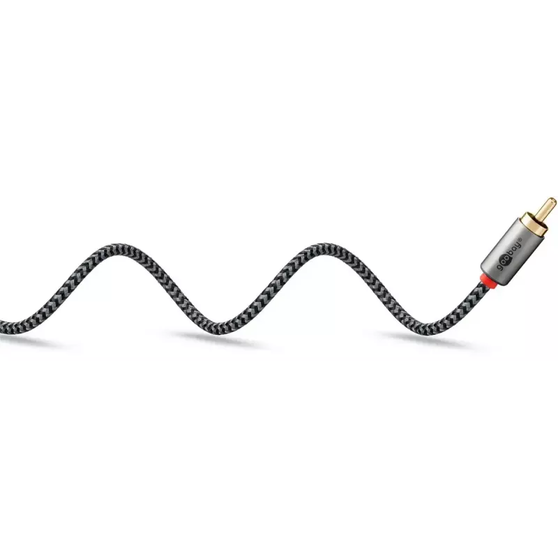Audiokabel WENTRONIC Goobay 65291 — 2×RCA-Stecker auf 2×RCA-Stecker, 0,5 m, Kupfer, vergoldete Kontakte, magnetisch abgeschirmt