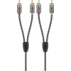 Audiokabel WENTRONIC Goobay 65291 — 2×RCA-Stecker auf 2×RCA-Stecker, 0,5 m, Kupfer, vergoldete Kontakte, magnetisch abgeschirmt