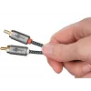 Audiokabel WENTRONIC Goobay 65294 — 2×RCA-Stecker auf 2×RCA-Stecker, 3 m, Kupfer, vergoldete Kontakte, magnetisch abgeschirmt