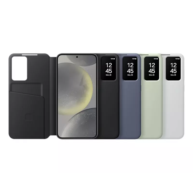 Wallet Hülle Samsung Galaxy S24+ Grün Monochromatisch