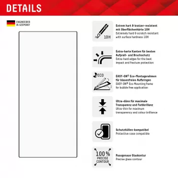 Displex Displayschutzfolie + Hülle für Samsung Galaxy S24 Ultra, Eco-Montagerahmen, Vollabdeckung