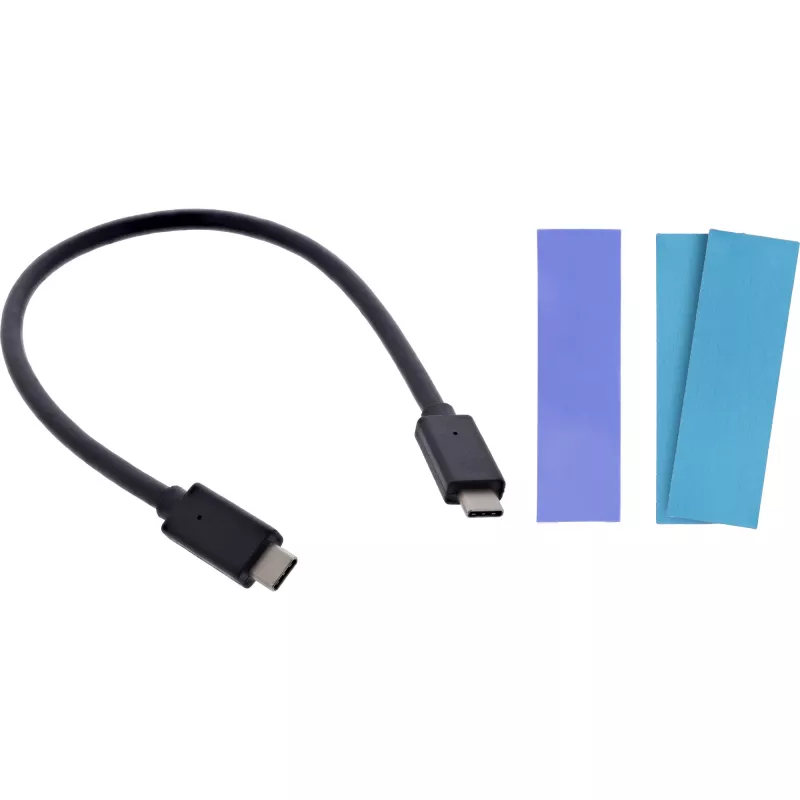 InLine USB3.2 Gen.2 USB-C zu M.2 SSD (PCIe NVMe & SATA) Gehäuse