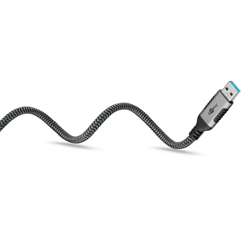 Goobay Kabeladapter USB A RJ-45 15m Schwarz Silber