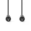 Nedis CAGL25000BK10 Audiokabel 1 m TOSLINK Schwarz