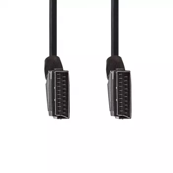 Nedis CVGL31001BK15 SCART-Kabel 1,5 m SCART (10-polig) Schwarz