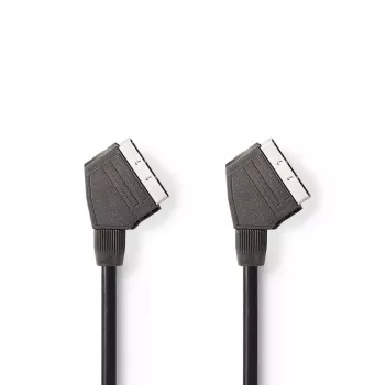 Nedis CVGL31001BK15 SCART-Kabel 1,5 m SCART (10-polig) Schwarz