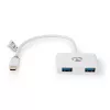Schnittstellen-Hub Nedis CCBW65960WT02 Weiß 0,2 m Kabel