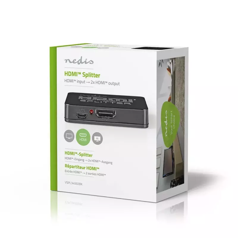 Video-Splitter Nedis VSPL34002BK