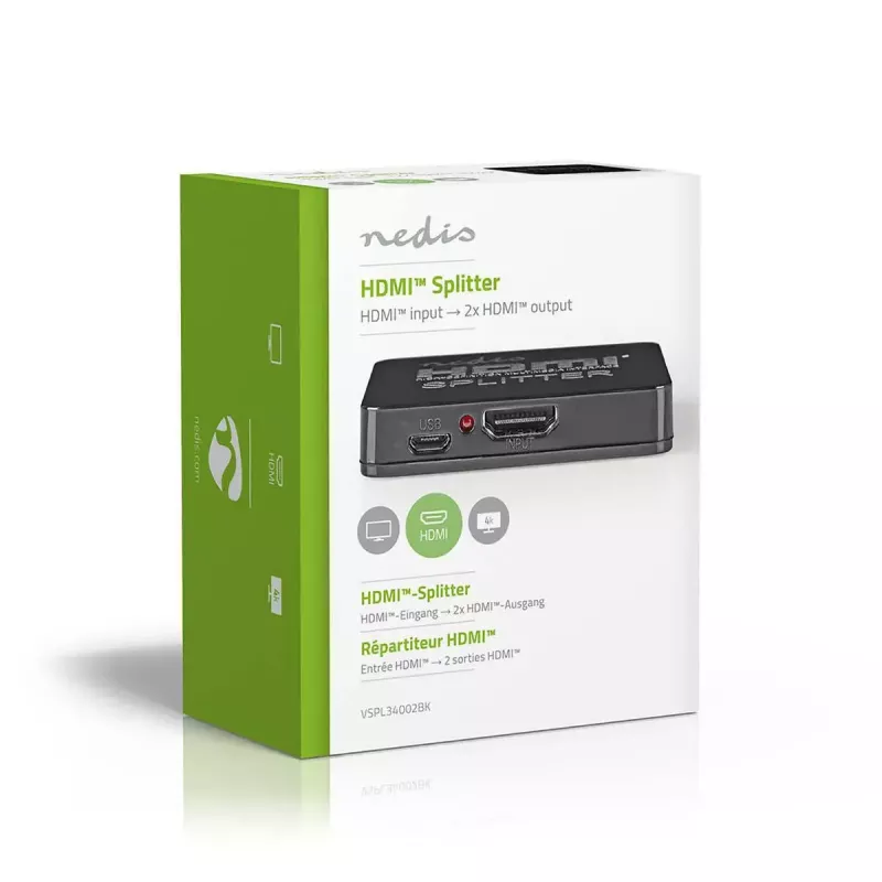 Video-Splitter Nedis VSPL34002BK