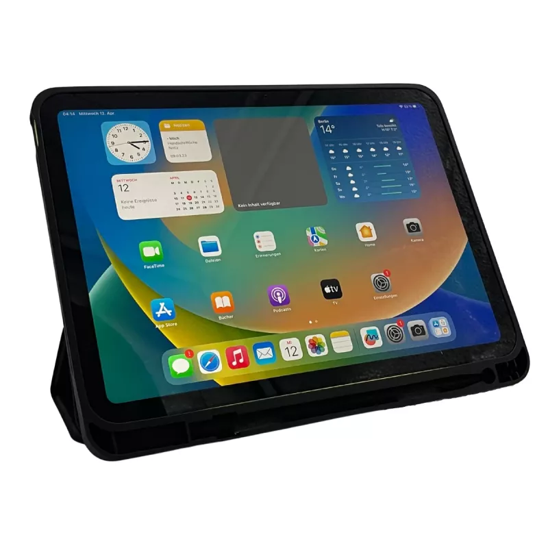 Folio Slim Case Hurtel DEQSTER für iPad 10,9 Zoll (10. Generation) – TPU/PU-Hülle, 3 Standmodi, 244 g