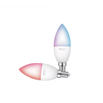 Smart Bulb TRUST 71293 – Wi-Fi Smart Light, weiß, AC, 37×100 mm, 2er-Pack