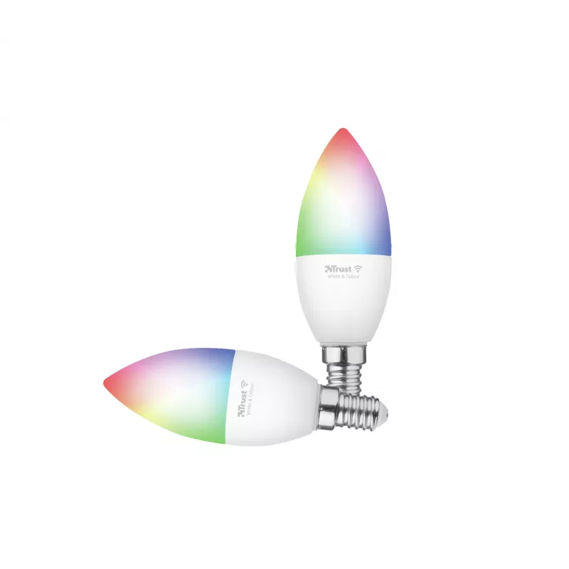 Smart Bulb TRUST 71293 – Wi-Fi Smart Light, weiß, AC, 37×100 mm, 2er-Pack
