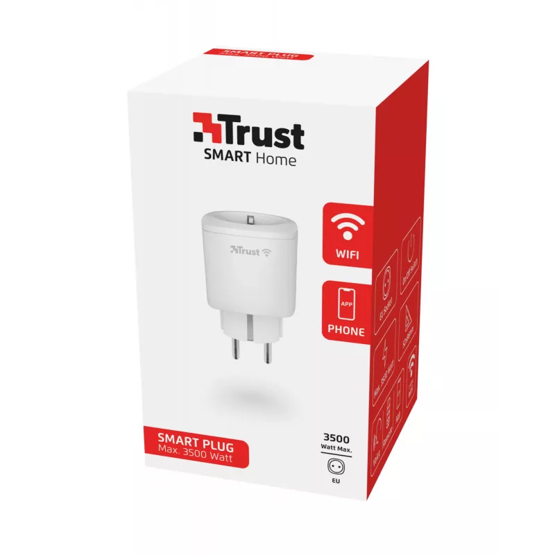 Smart-Steckdose Trust 71289 3000 W Weiß Innenbereich Kabellos Wi-Fi