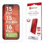Displex Displayschutzfolie (10H) für Apple iPhone 15 Plus/15 Pro Max/16 Plus, Eco-Montagerahmen, kratzfest